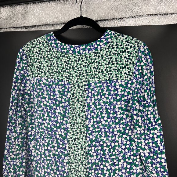 Boden Mollie Dress Dot Print Blue, White and Green Quarter Length Sleeve - Picture 10 of 10